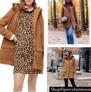 JCREW Tan Chateau parka in Italian stadium-cloth